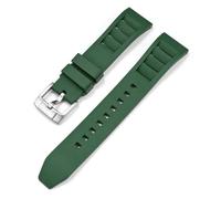 HUTBUVEAW Bracelet de montre en fluoroélastomère 22 mm for montres de sport Omega, Casio, Tissot, Le Lock et Seiko. Accessoires de montre à dégagement rapide.(Deep green02,19mm)
