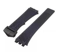 HUTBUVEAW Bracelet de Montre en Silicone for Hommes, for la série TAG HEUER Carrera, Interface Convexe Concave, Bracelet de Montre Noir 22MM(Black-Black)