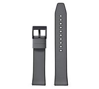 HUTBUVEAW Bracelet de montre Texture FKM caoutchouc FKM à dégagement rapide + bracelet de montre hybride FKM 18-19-20-21-22-24mm for montres de plongée(Black Grey 2,21mm)
