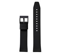 HUTBUVEAW Bracelet de montre Texture FKM caoutchouc FKM à dégagement rapide + bracelet de montre hybride FKM 18-19-20-21-22-24mm for montres de plongée(Black Black 2,22mm)