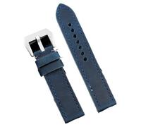 HUTBUVEAW Bracelet de montre Vintage à dégagement rapide, 22mm, bleu, fait à la main, accessoires