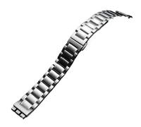 HUTBUVEAW Bracelet en Acier métallique for Hommes et Femmes, chaîne for Swatch Ygs749g, Ceinture de Montre en céramique for étudiant 17mm 19mm, Acc Noir(003 Steel Color,17mm)