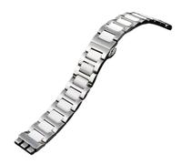 HUTBUVEAW Bracelet en Acier métallique for Hommes et Femmes, chaîne for Swatch Ygs749g, Ceinture de Montre en céramique for étudiant 17mm 19mm, Acc Noir(Steel Room White,17mm)