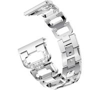 HUTBUVEAW Bracelet en métal Diamant for Femme for HW Watch GT 3 46 mm 42 mm Bracelet de Ceinture 44 mm 40 mm for Honor Magic 20/22 mm Bracelet en Acier Inoxydable(Silver,22mm)