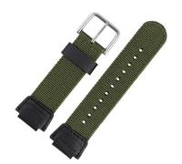 HUTBUVEAW Bracelet en Nylon 18mm for Bracelet CASIO AE-1000W AE-1300 AE1200 W-S200H W-800H W-216H W-735H W-215 AEQ-110W SGW-300H 400H 500H MRW-200H(Army Green SK)