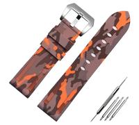 HUTBUVEAW Bracelet en Silicone for Panerai PAM441 359 Pam111, 20mm 22mm 24mm 26mm, Bracelet de Sport en Caoutchouc étanche, Accessoires de Montre universels(Seventeen,24mm)