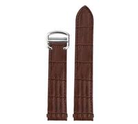 HUTBUVEAW Ceinture Wat de Vache Unie à Interface spéciale, for c-artier Roadster série W6206018 W6206017, Bracelet à dégagement Rapide, 19mm(Slub Brown SK)