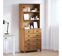 vidaXL Hutch ASKIM » Marron doré 91x40x199,5 cm Bois Massif Pin
