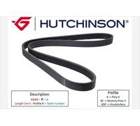 HUTCHINSON 1689 K 10 Courroie trapézoïdale à nervures