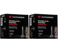 Hutchinson Cámara, válvula Schrader (Gorda), Unisex Adulto, Negro (Lot de 2)