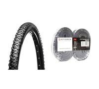 Hutchinson Cameleon-Pneu Vélo-VTT-Résistance-Tringles Rigides, Noir, 26 x 1,95 & CV657611 Lot de 2 Chambre à air de vélo Mixte, Noir, 26 x 1,70 à 2,35