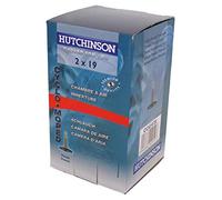 HUTCHINSON - Chambre à air 19 pouces - Valve Presta - Pour cyclomoteur - Compatible avec divers modèles - Dimensions 2.00-19 - Tubetype ou Tubeless, Noir