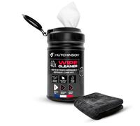 Hutchinson - Lingettes Nettoyantes Vélo - Pot de 40 lingettes base végétale avec microfibre incluse - Compatible pour la transmission et le cadre - Sans rinçage et sans eau- Fabrication Française