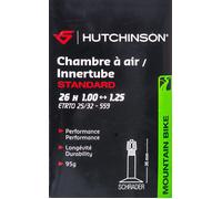 HUTCHINSON - Chambre À Air - VTT - Standard - Résistance Et Anti-Crevaison - Valve Schräder - Épaisseur 0.9 mm - 48 MM - 26 x 1,00-1,25, Noir