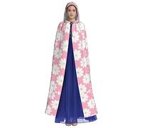 HUTOOLEE Cape à capuche motif camélia pour Halloween, cosplay, bal de fin d'année, comic Con, décoration de fête pour adultes, belle impression graphique