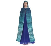 HUTOOLEE Cape à capuche The Deep Blue Sea pour Halloween, cosplay, bal de fin d'année, comic Con, décoration de fête pour adultes, belle impression graphique