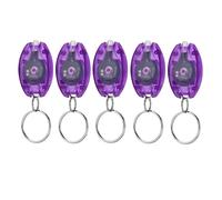 Hutp-Led Porte-Clés Lumière Mini Multicolore Cool Populaire Lumière Blanche Enfant Cartable Sac À Dos Escaliers Éclairage De Secours Lampe De Poche-Purple 5pcs-Cr2016
