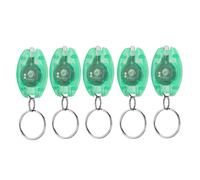Hutp-Led Porte-Clés Lumière Mini Multicolore Cool Populaire Lumière Blanche Enfant Cartable Sac À Dos Escaliers Éclairage De Secours Lampe De Poche-Green 5pcs-Cr2016