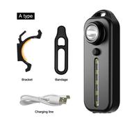 Hutp-Led Rouge Bleu Attention Lumière De Police D'urgence Avec Pince Usb Rechargeable Épaule Clignotant Avertissement Torche De Sécurité Feu Arrière De Vélo-15gzd-A Set