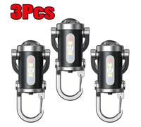 Hutp-Mini Lampe De Poche Porte-Clés Led Cob Puissante,Rechargeable Par Usb,Lampe De Travail Suspendue,Étanche,Lampe De Poche Pour Camping Et Marche-3pcs