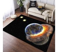 HUTRADE Impression 3D Tapis Espace Univers Planète Tapis De Sol Paillasson Salon Décor À La Maison Tapis for Enfants Garçons Filles Chambre(04,100 * 150cm)