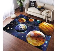 HUTRADE Impression 3D Tapis Espace Univers Planète Tapis De Sol Paillasson Salon Décor À La Maison Tapis for Enfants Garçons Filles Chambre(01,140 * 200cm)