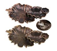 HUTRADE Lot de 2 fontaines d'encens à refoulement en forme de grenouille - Pour cônes d'encens et bâtonnets - Décoration de bureau - Cadeau zen - Relaxation - Arôme