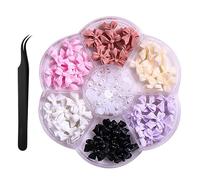 HUTRADE Pendentifs 3D nœud papillon pour ongles - Avec outil de ramassage - Accessoires polyvalents pour manucure et décoration DIY