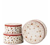 Hutschenreuhter Christmas Love Lot de 3 boîtes à biscuits en tôle (17 x 8-20 x 9-22 x 10 cm)