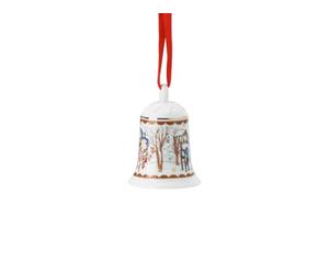 Hutschenreuther 2021 Cloche de Noël en Porcelaine, Dons de Noël, 7 cm, Multicolore
