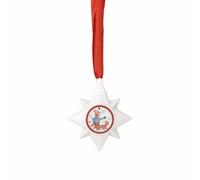 Hutschenreuther Christmas Collection Collection 2025 "Jeux de Noël Porcelaine Ministres Fille avec Chien / 6,5 x 6,5 x 1,0 cm, Blanc