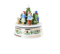 Hutschenreuther Collection de Noël 2025 « Jeux de Noël » Grande boîte à Musique XXL - Hauteur : 16 cm - Diamètre : 15 cm - Mélodie : Votre Enfant Arrive ; édition limitée à 499 exemplaires