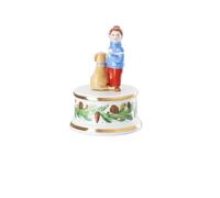 Hutschenreuther Collection de Noël 2025 « Jeux de Noël », Petite boîte à Musique, Hauteur : 12,5 cm, diamètre : 9 cm, mélodie : Votre Enfant Arrive