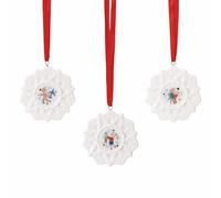Hutschenreuther Collection de Noël 2025 - Lot de 3 Mini étoiles - Jeu de Noël composé de 3 Mini étoiles décoratives - Diamètre : 5 cm - Avion, poupée, poupée avec Pull