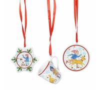 Hutschenreuther Collection de Noël 2025 Lot de 3 Mini gobelets, Jeux de Noël (Mini Assiette en étoile, Assiette à Petit-déjeuner, Tasse à Anse)
