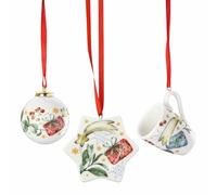 Hutschenreuther Lot de 3 Mini gobelets (Mini Assiette en Forme d'étoile, Anse et Boule en Porcelaine)