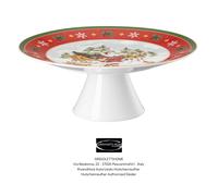 Hutschenreuther Noël 2023 - Happy wintertime - Plat Gâteau Avec Pied Grand