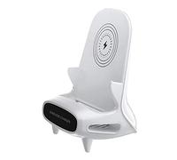 HUTSRAI Mini Chaise Chargeur sans avec Support de TéLéPhone Support de TéLéPhone Portable CréAtif Horizontal 15W Chargeur sans