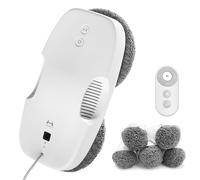 HUTT DDC55 Robot Nettoyeur Vitre, Robot Laveur de Vitre Automatique, Système de Sécurité, Navigation Intelligente, Télécommandé, pour Toutes Les Surfaces Lisses 12 Chiffons
