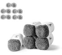 HUTT Lingettes Microfibres d’Origine pour Robot Laveur de vitres, Ajustement Standard, compatibles avec DDC56 / DDC55 / C65 / C6 (10 pièces, 5 Lots)