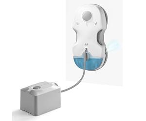 HUTT S7 Plus Robot Nettoyeur de Vitre avec Alimentation Portable, Robot Lave Vitre sans Fil avec Gicler l'eau Automatique, Tampons Dual Moteur Flottant 3D, Protection Multiples, Télécommande