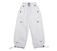 Huttam Pantalon Cargo Fille 4-12 Ans Baggy Multi-Poches avec Elastique Cheville Hippie Pantalons Fille ado Large Taille Elastique Streetwear Pantalon Enfant Fille Wide Leg a la Mode