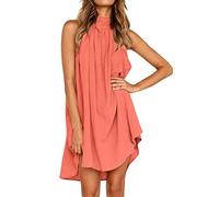 Huttam Robe Africaine Femme Robe de Vacances Femmes Party Beach Ladies Summer Robe irrégulière Robe de Femme sans Sommeil