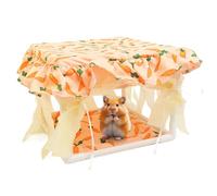 Hutte pour hamster | Abri de porte pour petits animaux - Abri de porte doux à pompons pour furet, gerbilles, lapin, chinchilla literie, chambre à coucher, salle de jeux et petits animaux de compagnie