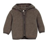 Huttelihut - Baby's Jacket Bear Ears Wool Fleece - Veste en laine mérinos - 68 - brown melange