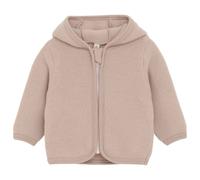 Huttelihut - Baby's Jacket Bear Ears Wool Fleece - Veste en laine mérinos - 74 - mahogany rose