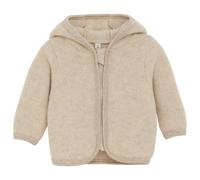 Huttelihut - Baby's Jacket Bear Ears Wool Fleece - Veste en laine mérinos - 92 - camel melange
