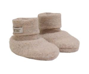 Huttelihut - Kid's Footies Wool Fleece 2-Layer - Chaussettes en laine mérinos - EU 86/92 - camel melange
