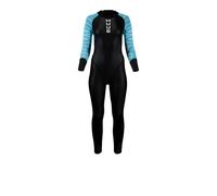 Huub Comit Combinaison de plongée Longue pour Femme - Noir et Bleu Ciel - Protection Solaire UV légère et propriétés SPF