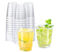Huucozn 40 PCS Tasse de 220 ml Verre à Shot Plastiques Réutilisables Transparent Verre à Liqueur 220ml Verre Shooter Plastique Reutilisable pour Mariages, Anniversaires, Fêtes, Fêtes de Noël